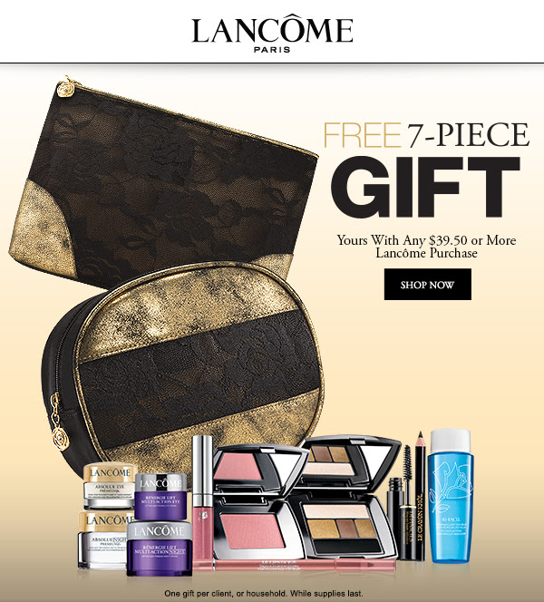 NEW LANCOME free gift with $39.50 purchase at Von Maur + Free sitewide sample September 2015 ...