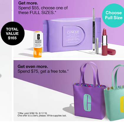 Clinique Bonus Time at Boscov's and Dillard's Spring 2019 and Violet Grey  Beauty Box
