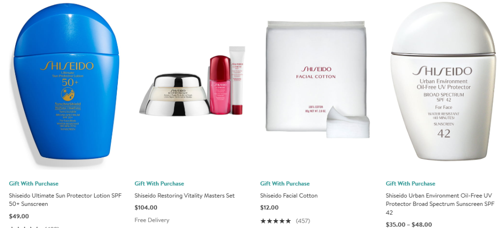 Shiseido Gift with Purchase at Nordstrom and Ulta After