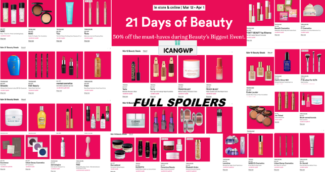 ulta 21 Days of Beauty Spring 2023 full spoilers icangwp blog